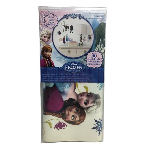 Disney Other - Disney Frozen 36 Wall Decals Removable Repositionable Glitter Elsa Anna Olaf New